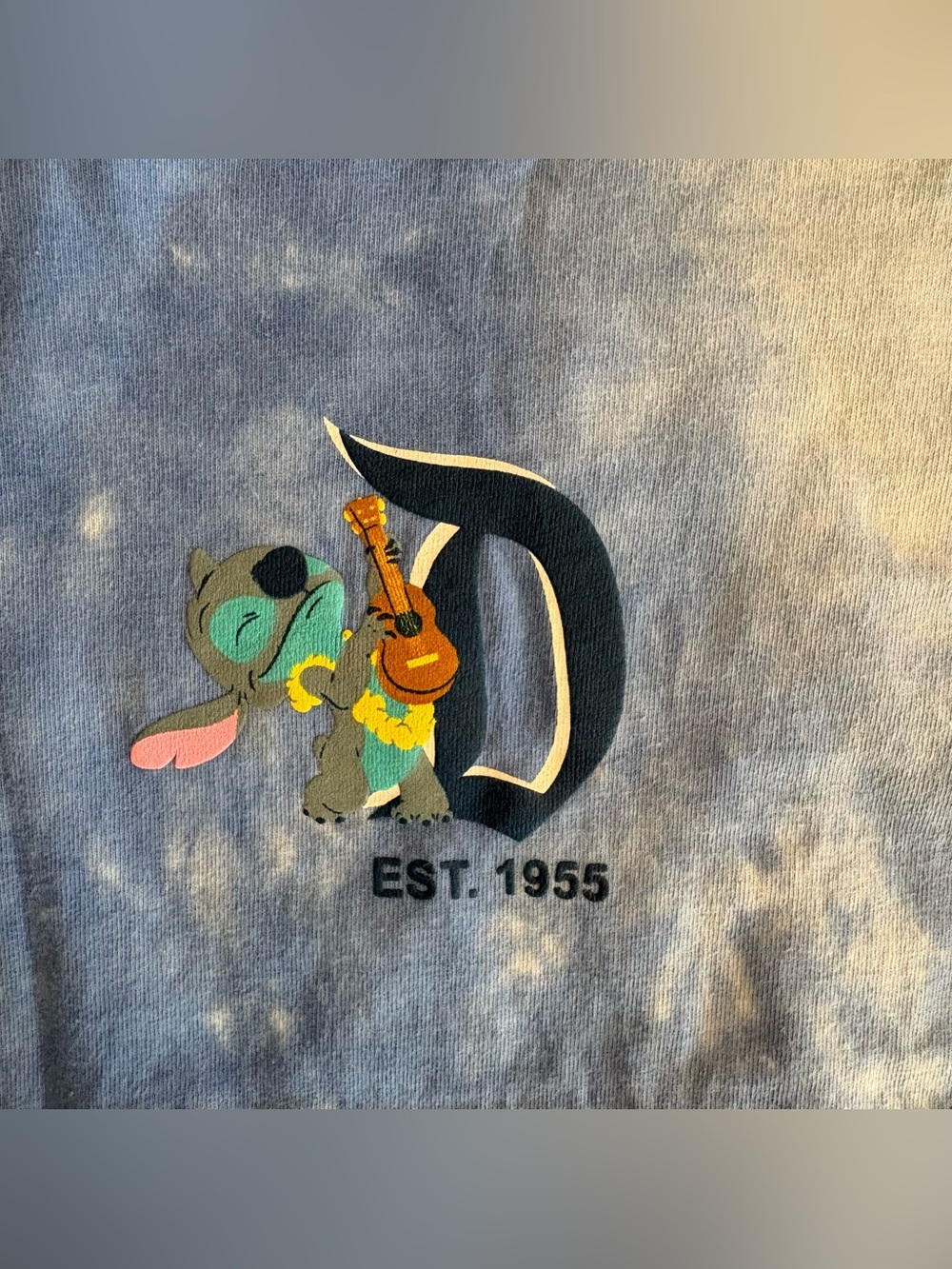 Disney Spirit Jersey Stitch Hawaiian blue tie dye Disneyland shirt size XS - Picture 3 of 8